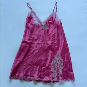 Victoria’s Secret Vintage Pink Lace Trim Slip